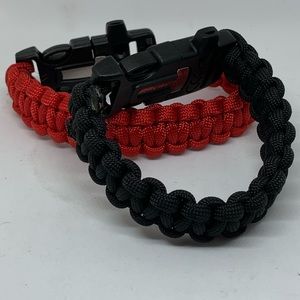 Lot of 2 Survival Paracord Bracelet w/ Firestarter